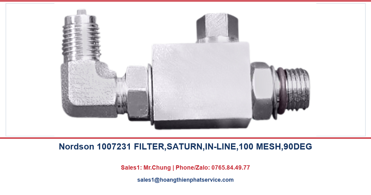 Nordson 1007231 FILTER.SATURN.IN-LINE.100 MESH.90DEG
