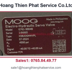 Van Servo thủy lực Moog G761-3004B - Van Servo thủy lực Moog G761-3004B