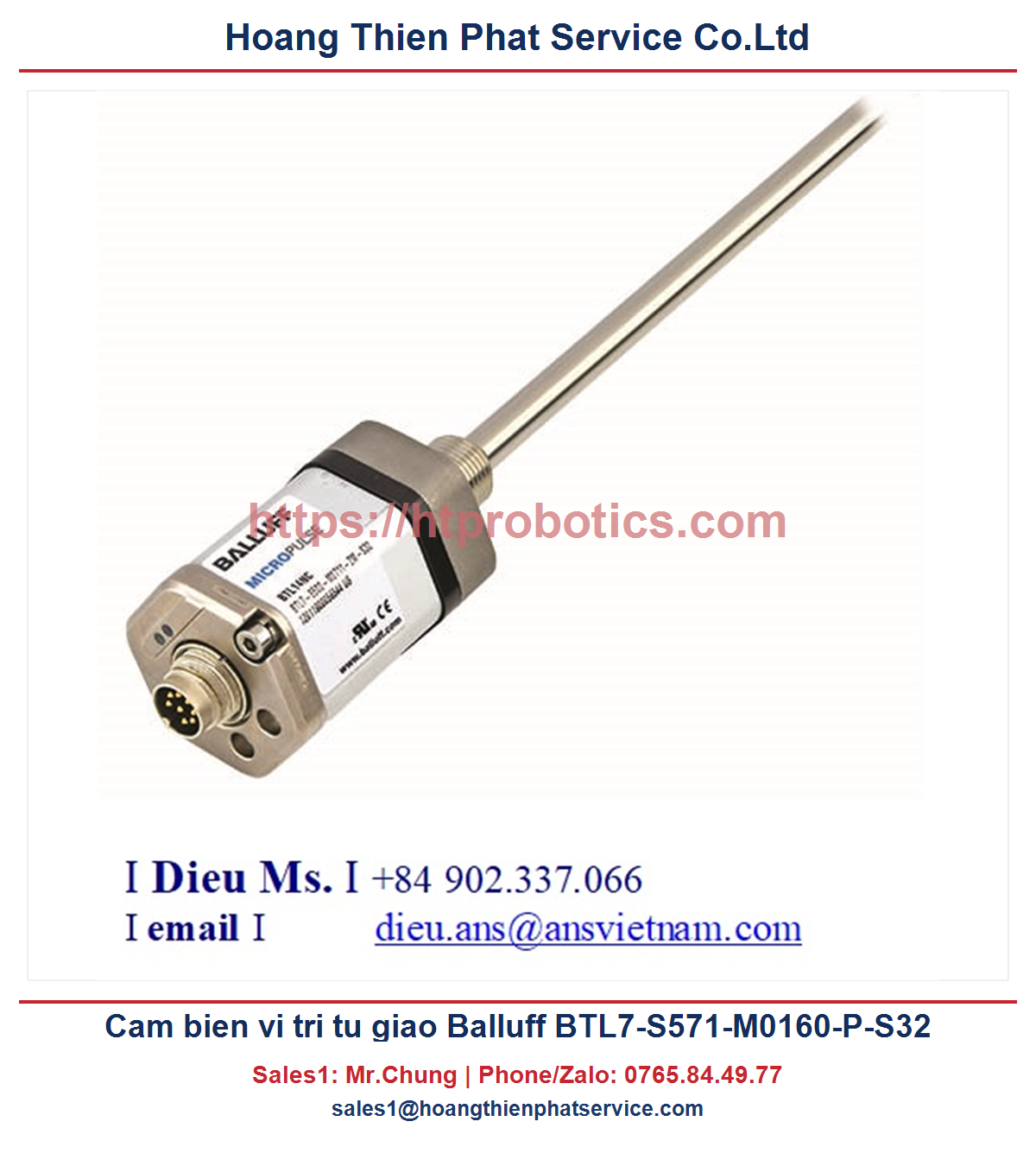 Cảm biến vị trí từ giảo Balluff BTL7-S571-M0160-P-S32