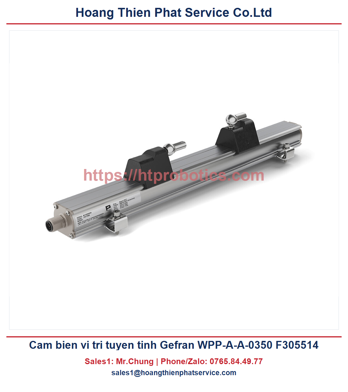 Cảm biến vị trí tuyến tính Gefran WPP-A-A-0350 F305514