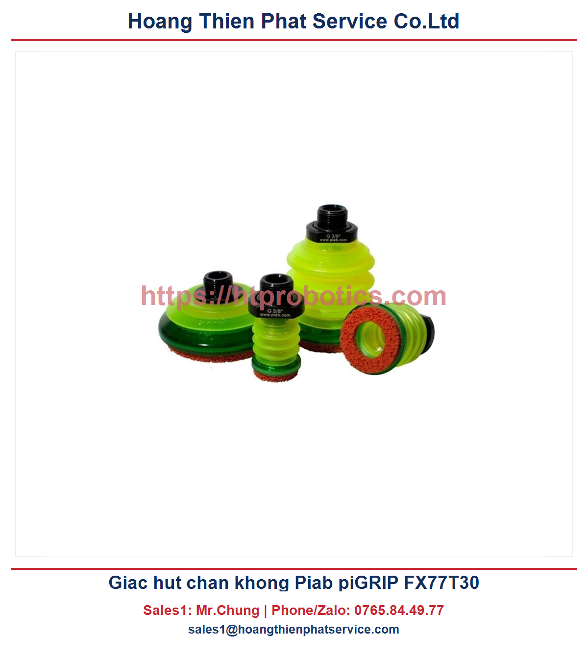 Giác hút chân không Piab piGRIP FX77T30