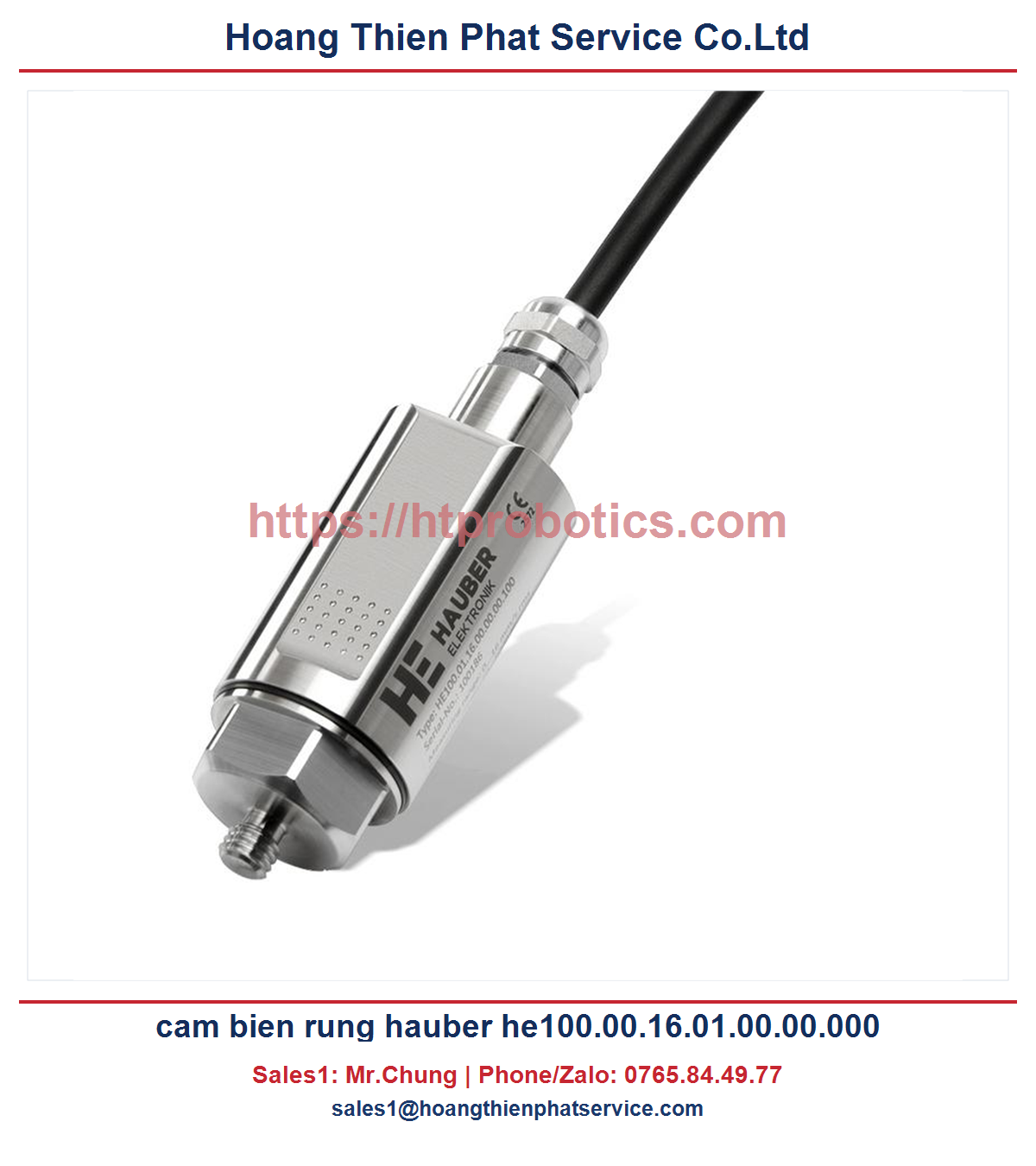 Cảm biến rung Hauber HE100.00.16.01.00.00.000