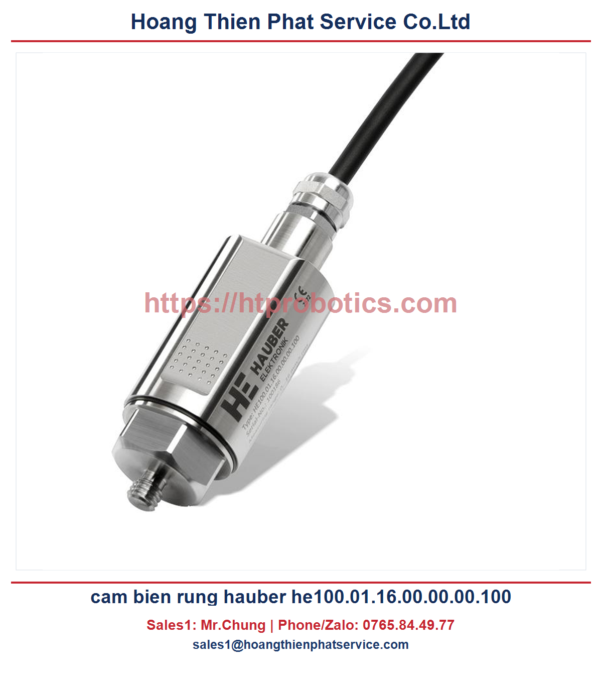 Cảm biến rung Hauber HE100.01.16.00.00.00.100
