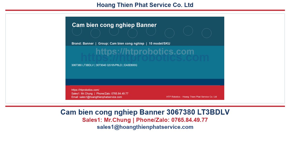 Cảm biến công nghiệp Banner 3067380 LT3BDLV