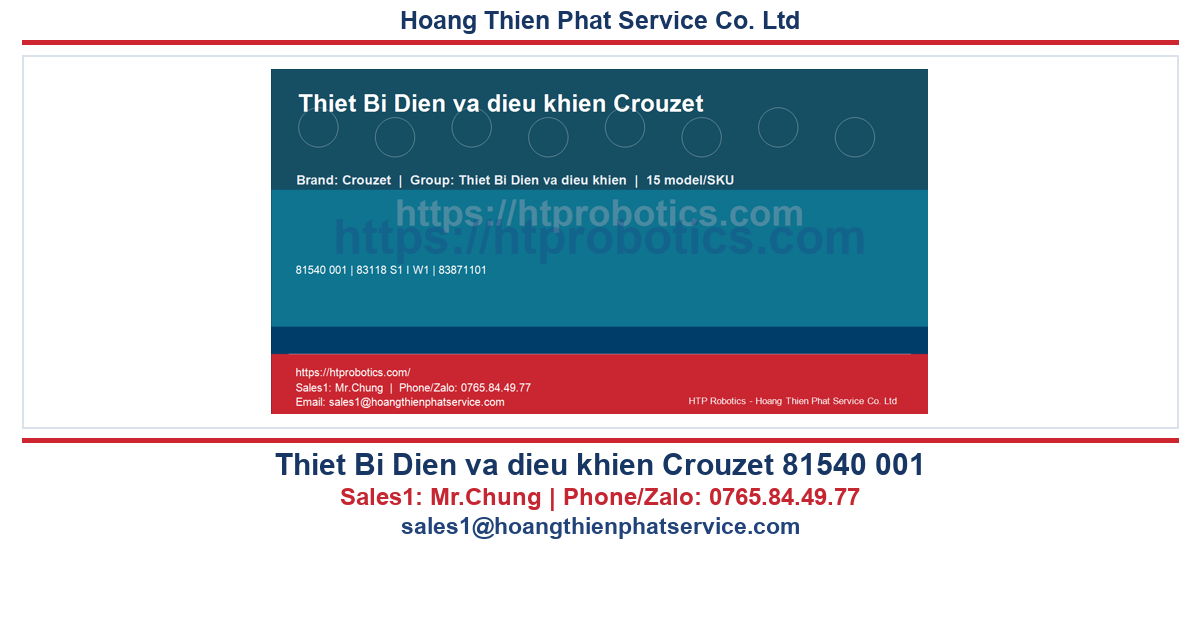 Thiết Bị Điện và điều khiển Crouzet 81540 001
