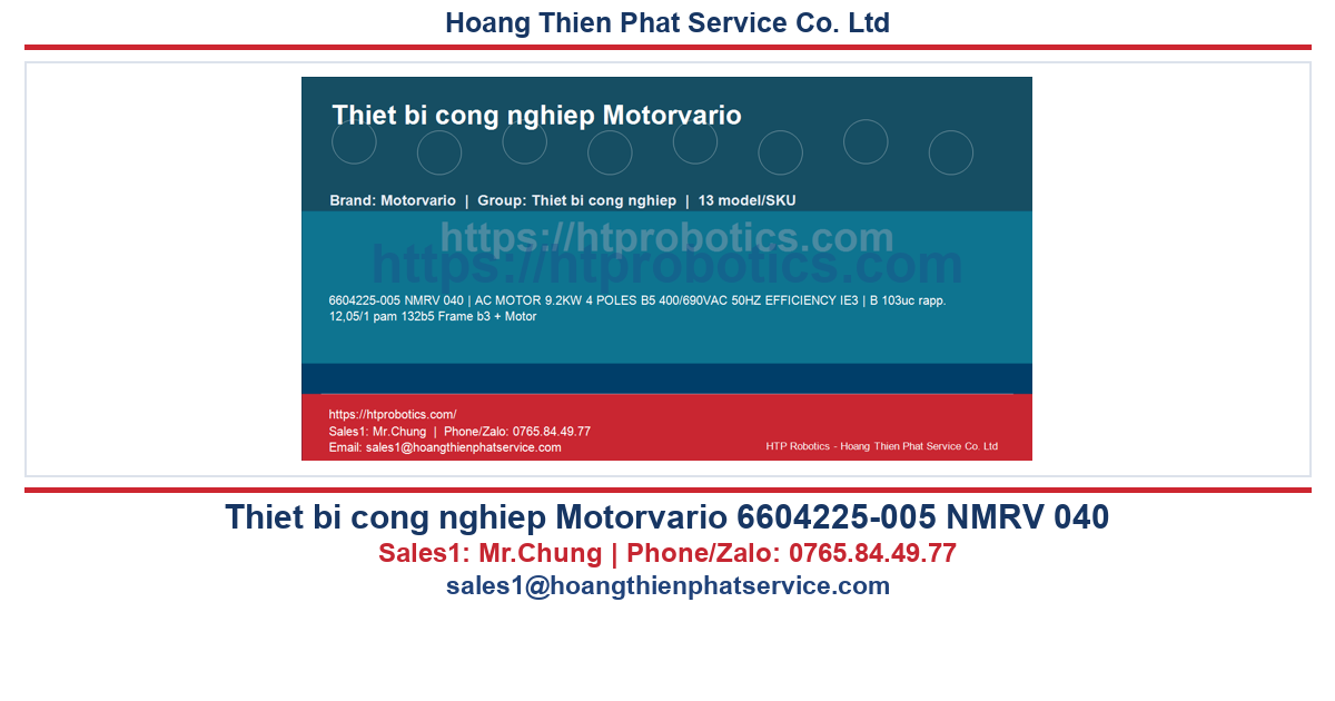 Thiết bị công nghiệp Motorvario 6604225-005 NMRV 040
